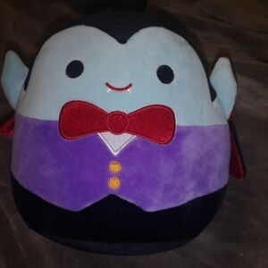 Kellytoy Soul Squishmallow Vampire Plush with Red Bow